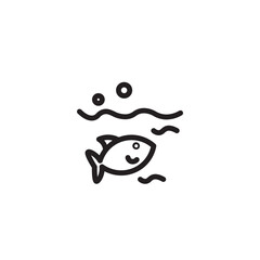 Fish Ocean Scuba Outline Icon