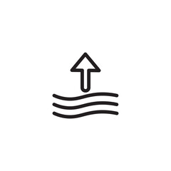 Flow Ocean Sea Outline Icon