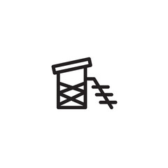 Sea Beach Lifeguard Outline Icon