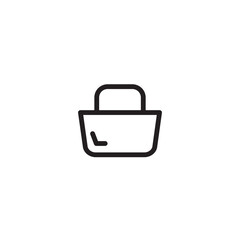 Sea Tote Bag Outline Icon