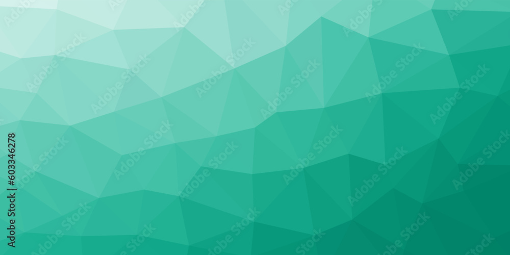 Poster abstract triangles green background. vector illustration.