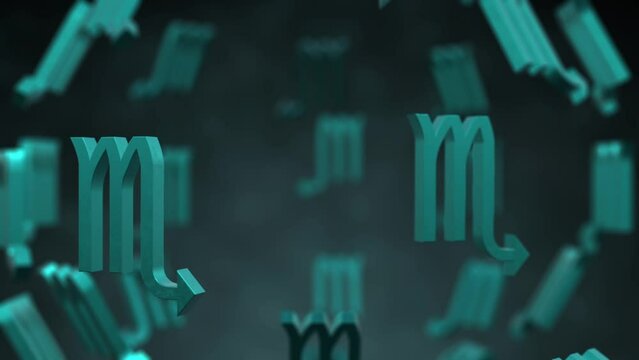 Rotating Scorpius Symbol Animation Background