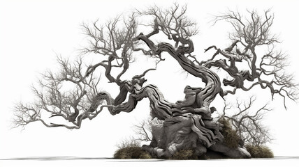Twisted Tree with White Background