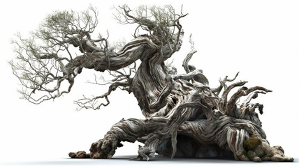 Twisted Tree with White Background