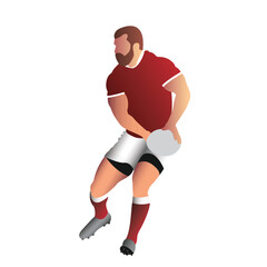 rugby player running with ball