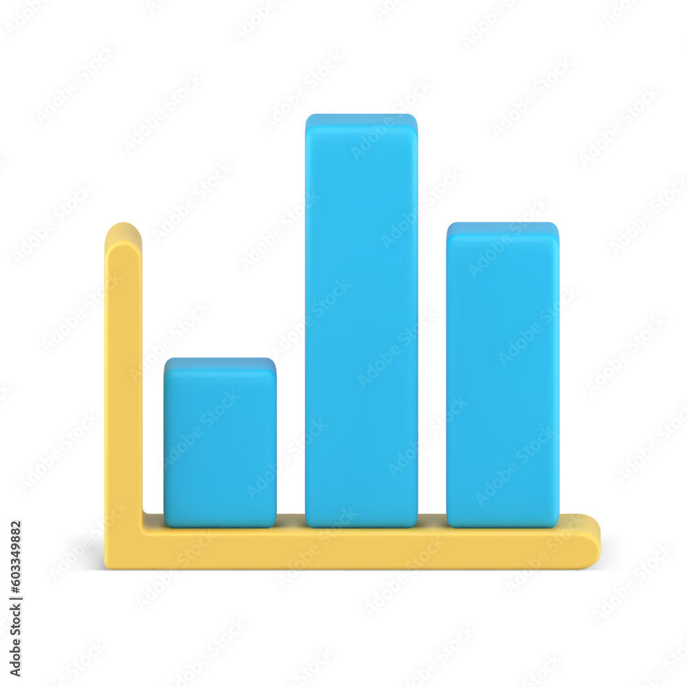 Poster chart bar diagram statistical analyzing infographic scheme project brainstorming 3d icon vector