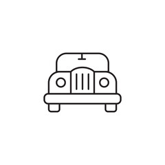 Classic Car Icon - Minimalist Line Art Icon