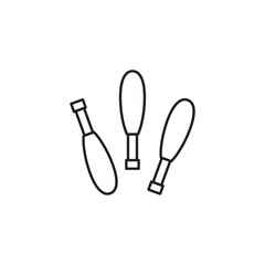 BaseBall Bat Icon - Minimalist Line Art Icon