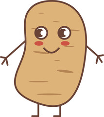 Batata sorrindo feliz