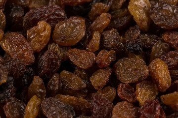 Sweet raisins background
