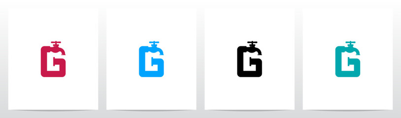 Faucet Pipes Letter Logo Design G