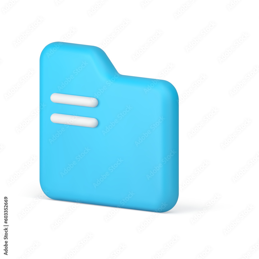 Poster folder digital information archive data storage database directory isometric 3d icon vector