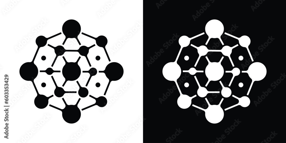 Wall mural dot connection logo design technology icon vector illustration