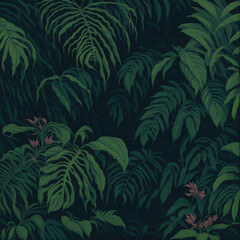 seamless pattern with leaves