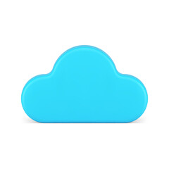 Sky blue cloud overcast weather air cloudscape natural environment 3d icon realistic vector