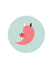 illustration of a cute devil vector icon