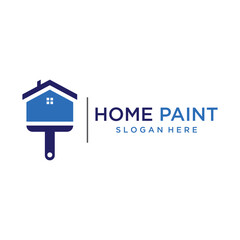 Paint brush and roll logo template creative design for home and city service.