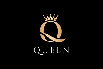 Letter Q Queen Logo Design vector