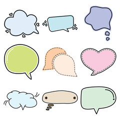 Set of speech bubble vector