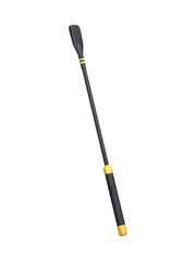 3d realistic jockey whip icon isolated on white background. Rider's knout for controlling horse. Vector illustration