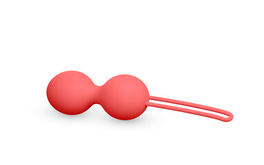 3d realistic vaginal balls isolated on light background. Geisha balls. Vector illustration