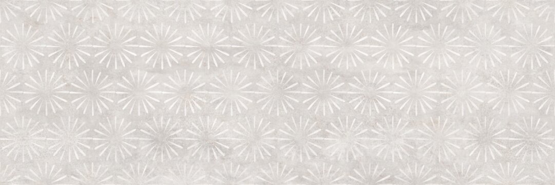 Modern floral pattern with cement texture