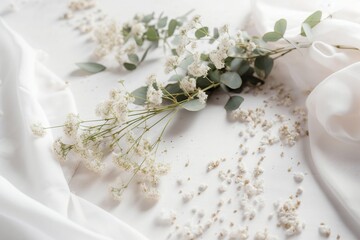 Obraz na płótnie Canvas Captivating Wedding with Botanical Delights: Embrace Nature's Elegance in this Stunning Plant-themed Stock Photo