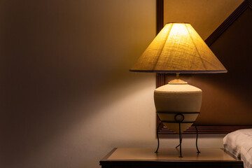 Beautiful decorative lamps in the bedroom of the hotel,room decoration or home decoration