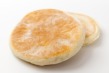 Chinese hotteok on white background