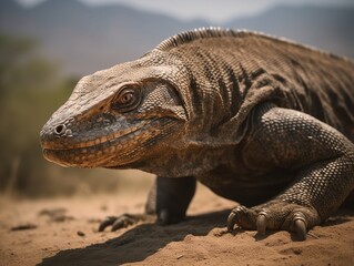 The Powerful Stance of the Komodo Dragon