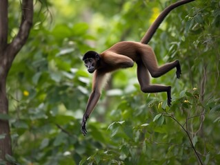 The Agile Acrobat the Spider Monkey in Canopy