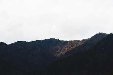 clouds in the mountains