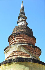 One of the pagodas of the ancient ruins of  Thailand