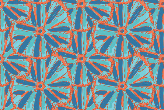 Seamless vector tropical pattern with corals. Perfect for wallpapers, web page backgrounds, surface textures, textile.