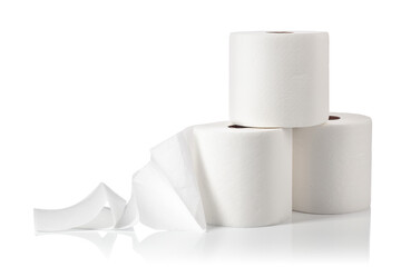 Paper towels isolated on a white background.
