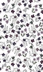Colourful seamless floral pattern for textile printing 