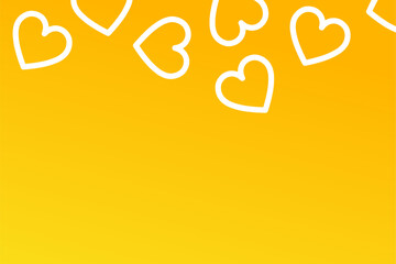 Yellow love background. Empty vivid love background vector illustration.