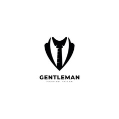 Tuxedo logo template vector icon illustration design
