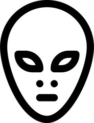 Fototapeta na wymiar Alien Transparent EPS Icon. Alien editable stroke icon.