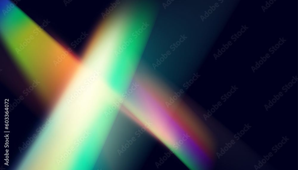 Aufkleber rainbow light rays, lens flare, reflection effect from crystal, glass or gem. vector realistic illus