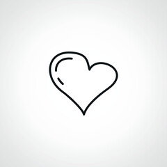 Heart line icon. heart love web linear icon.