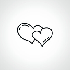 Heart line icon. hearts love web linear icon.