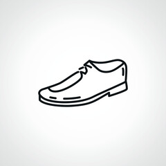man shoe line icon. Men's classic derby shoes web linear icon.