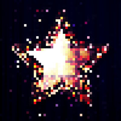 Star retro light banner