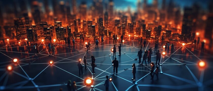 Social networking, interconnection and communication between people through digital platforms and online communities. Generative AI