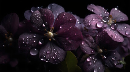 Refreshing Flowers with Sparkling Water Drops, Ideal for Nature, Floral, and Wellness Concepts. generative ai