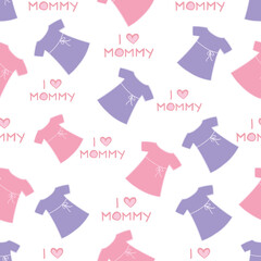  I love you Mum seamless pattern