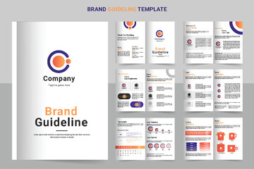 Brand Guidelines Manual Layout 12 page  Brand Guidelines Design Brand Guideline template Brand Guidelines Landscape  business annual report brochure