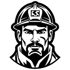 Firefighter in vector design