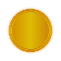 Golden round shape illustration art png